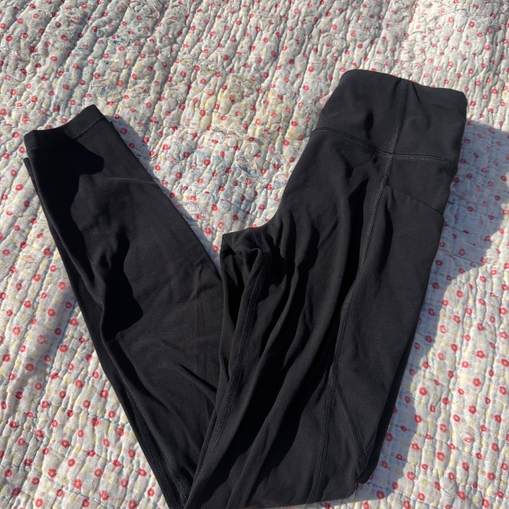 Athleta Girl High Rise Stash Tight Black Leggings Kids Size L 12 14 Pockets